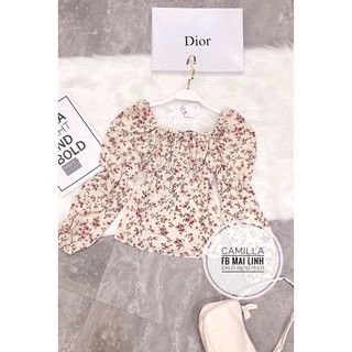 ⚡️BÁN SỈ⚡️Áo hoa chạy chun eo mặc đc trễ vai