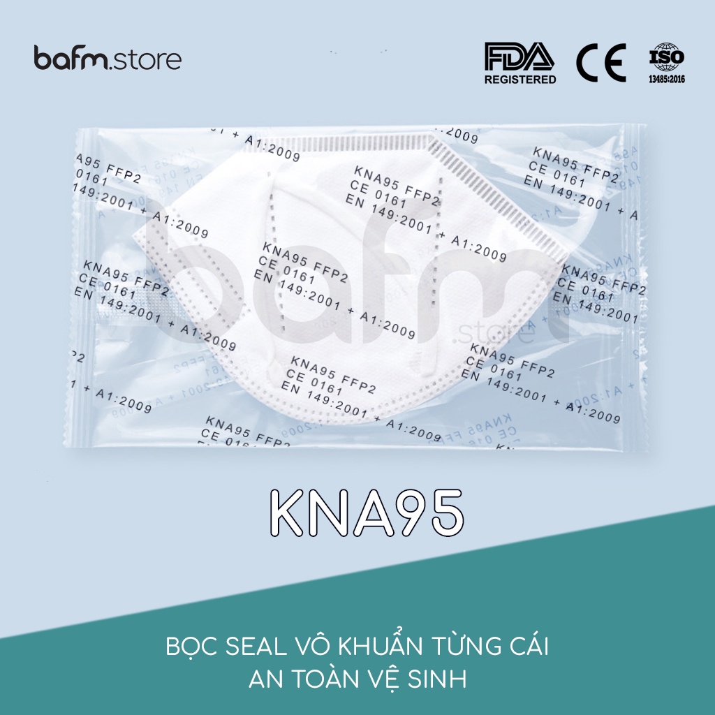 Khẩu Trang N95 Cao Cấp Cho Bé và Gia đình - FFP2 KNA95 Kids - Bọc Seal Vô khuẩn từng cái - Xuất khẩu Châu âu