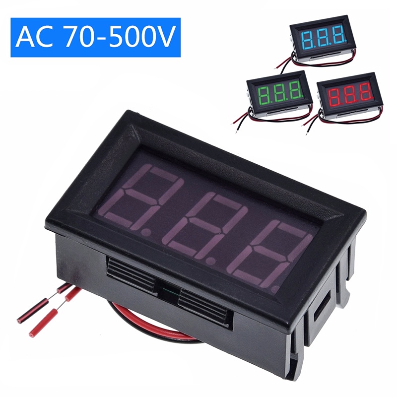 2 Vôn Kế Kỹ Thuật Số ac 70-500v 0.56 "led 2 Dây 110v