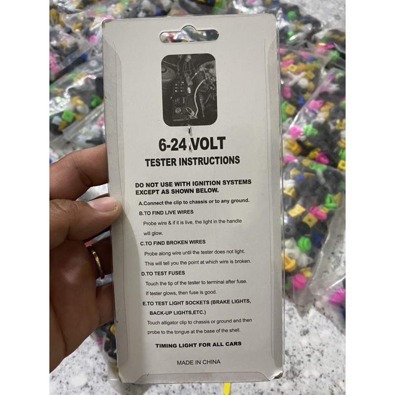 Bút thử điện 6v-12v-24v dùng cho xe máy , xe oto