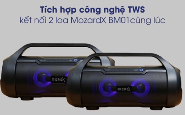 [Mã ELHACE giảm 4% đơn 300K] Loa Bluetooth MozardX BM01 Đen