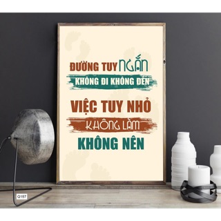 Tranh canvas slogan văn phòng tạo động lực Q157.Size khác khách lh (Tặng kèm đinh 3 chân treo tranh)