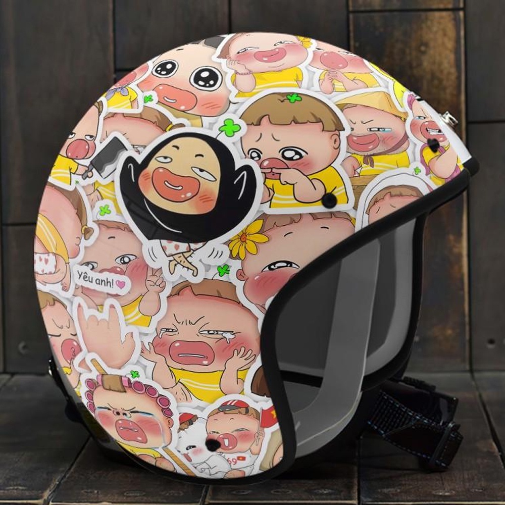 Sticker hình dán cao cấp chủ đề quỳnh aka dán mũ bảo hiểm, dán Laptop, ván trượt,...