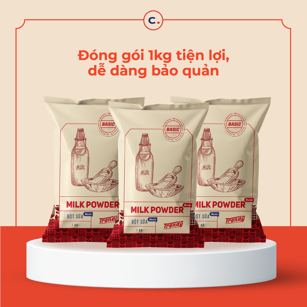SP000623  Bột kem sữa Basic TRENDY 1kg  Gói