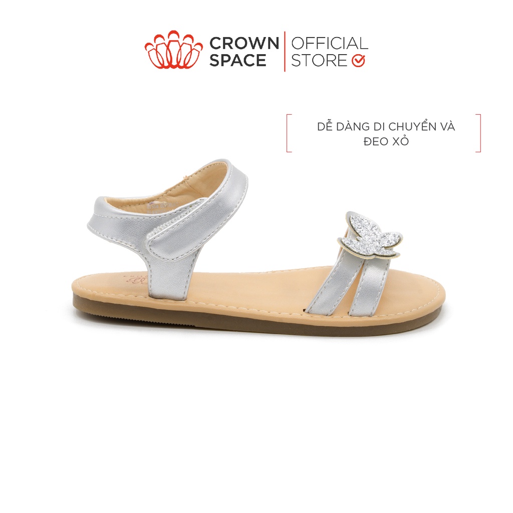 [Mã BMBAU300 giảm 7% đơn 499K] Dép Quai Hậu Bé Gái Crown Space Cao Cấp CRUK7035 Nhẹ Êm, Chống Hôi Chân Size 26 đến 31