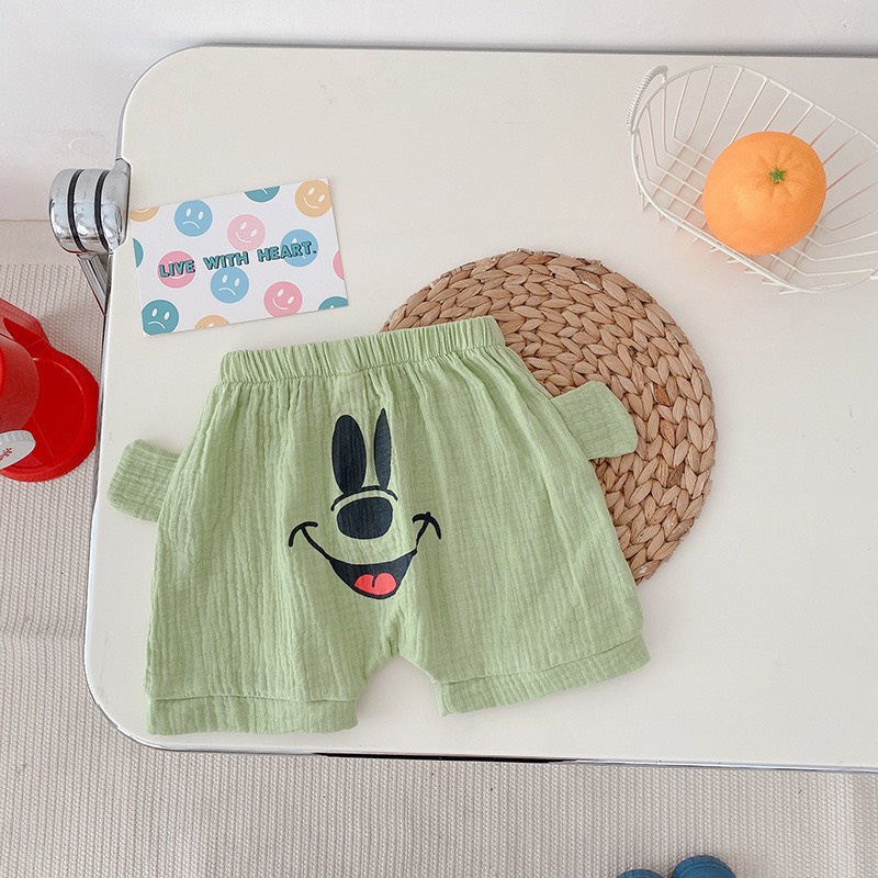 Quần Đùi Chất Đũi Cho Bé, Chất Liệu Đũi Xốp: Thoáng nhẹ, Mềm mát, Thoải mái