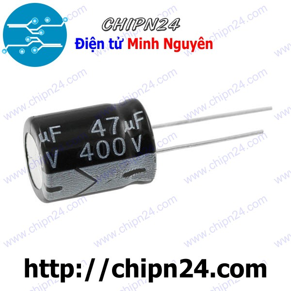 [2 CON] Tụ hóa 47uF 400V (16x21mm)