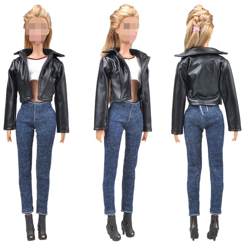 Bộ Đồ Thời Trang Cho Búp Bê Chất Liệu Da Dễ Thương