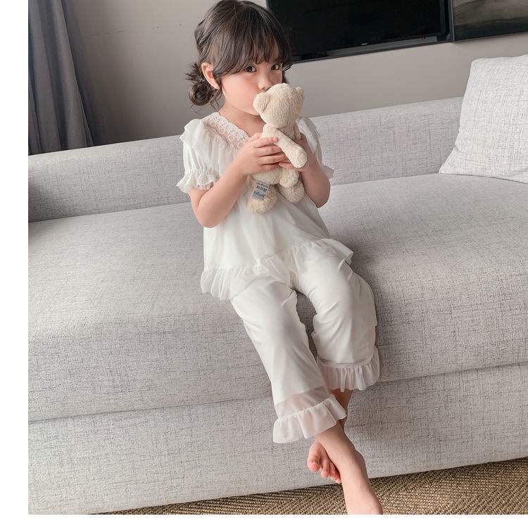 Bộ Đồ Ngủ Pajamas Cotton Nguyên Chất Phong Cách Công Chúa Phương Tây Mùa Hè Mới Cho Nữ