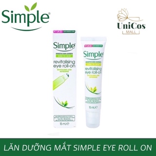 Lăn dưỡng mắt Simple Revitalising Eye Roll-On (Chống, nhăn và thâm quầng mắt) - Lăn dưỡng mắt Simple