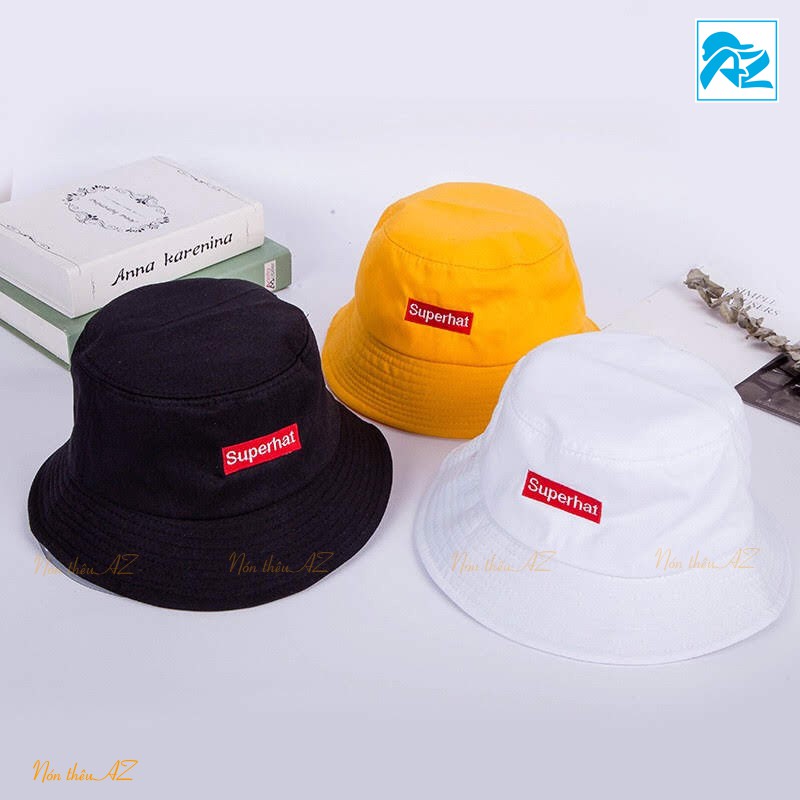 Mũ Nón Bucket thêu logo Superhat thời trang nam nữ MT439