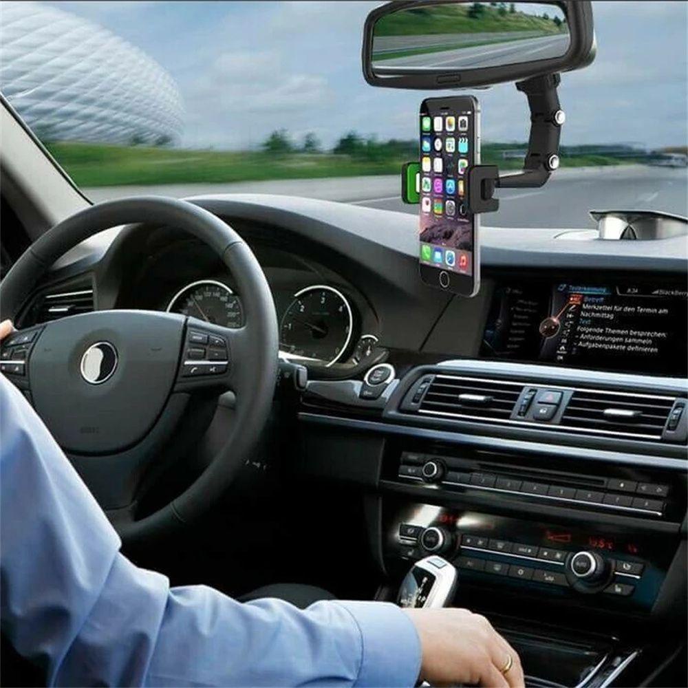 Giá Đỡ Điện Thoại Kẹp Gương Chiếu Hậu Ô Tô Xoay Được REBUY1