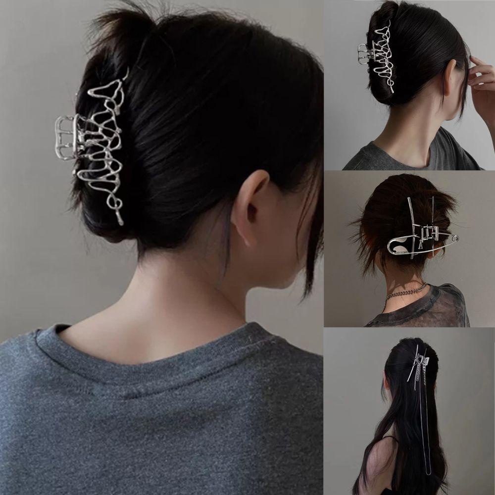 Kẹp Tóc Kim Loại Dạng Lỏng 1 Phong Cách Rock Cá Tính Cho Nữ
