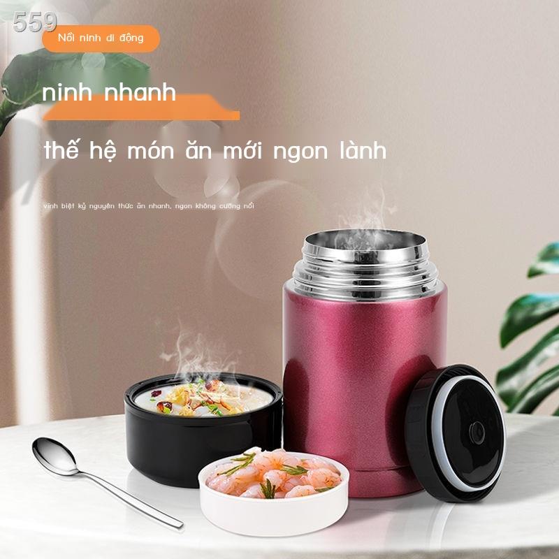Nồi hầm inox hộp cơm cách nhiệt 24 giờ sinh viên văn phòng nhân người lớn di động cốc xô