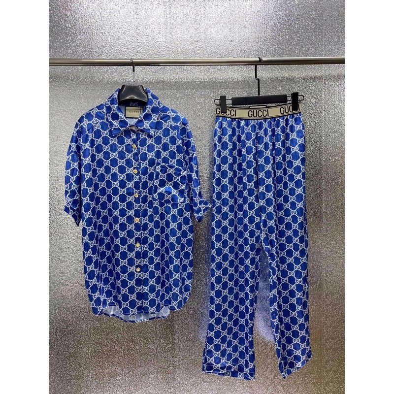 Set áo, quần ngủ thời trang cao cấp Gucci GG GC