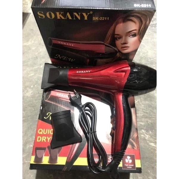 Máy Sấy Tóc 2 Chiều Nóng Lạnh SOKANY 2211,Công Suất Lớn 2300w,Bảo Hành 12 Tháng Đổi Mới 30 Ngày