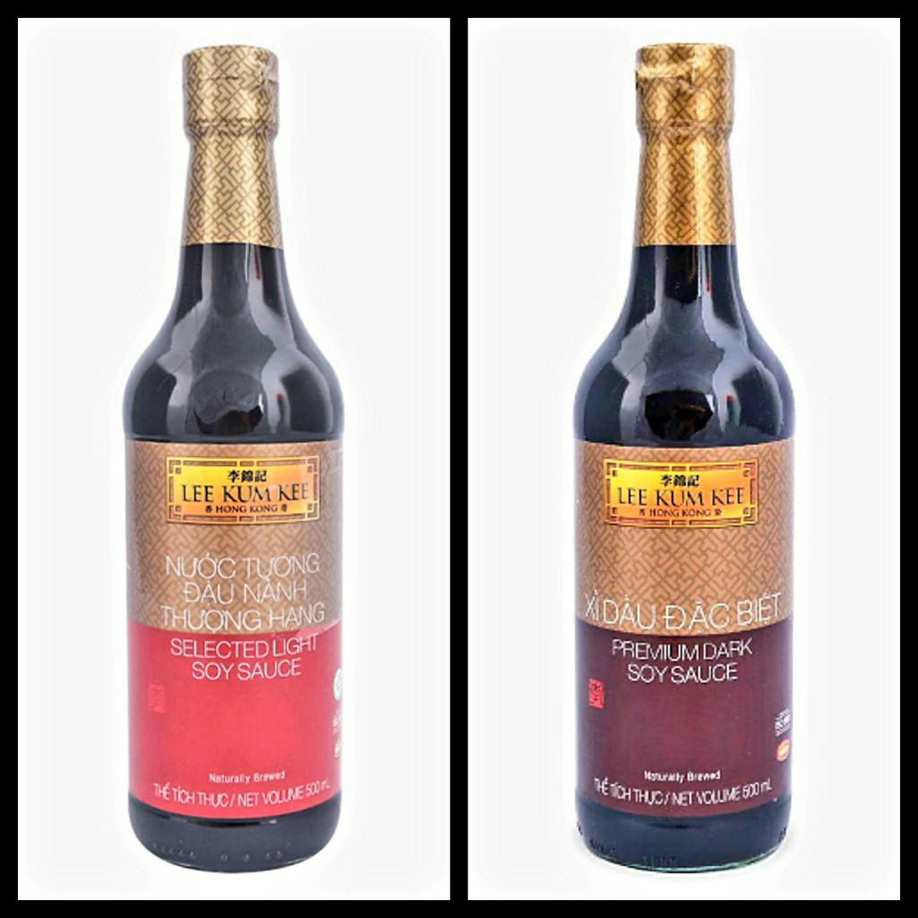 Combo Nước Tương Lee Kum Kee & Hắc Xì Dầu Lee Kum Kee/ Dark Soy Sauce & Light Soy Sauce Lee Kum Kee - Chính Hãng