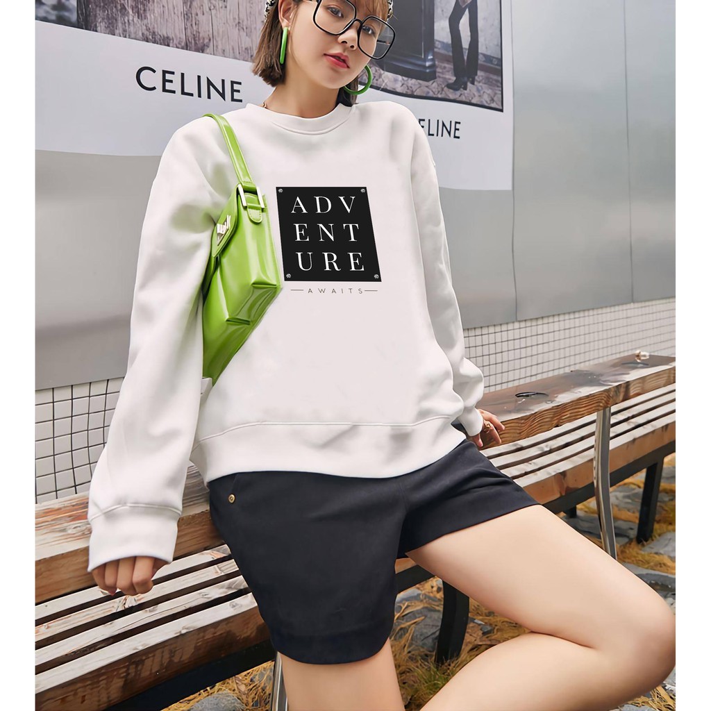 Áo nỉ sweater nam nữ Unisex Adventure hottrend vải da cá form rộng GW Shop