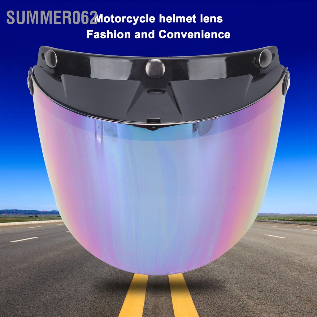 Summer062 Ống kính mũ bảo hiểm xe máy Nút kim loại có thể tháo rời Bảo vệ tia cực tím điều chỉnh