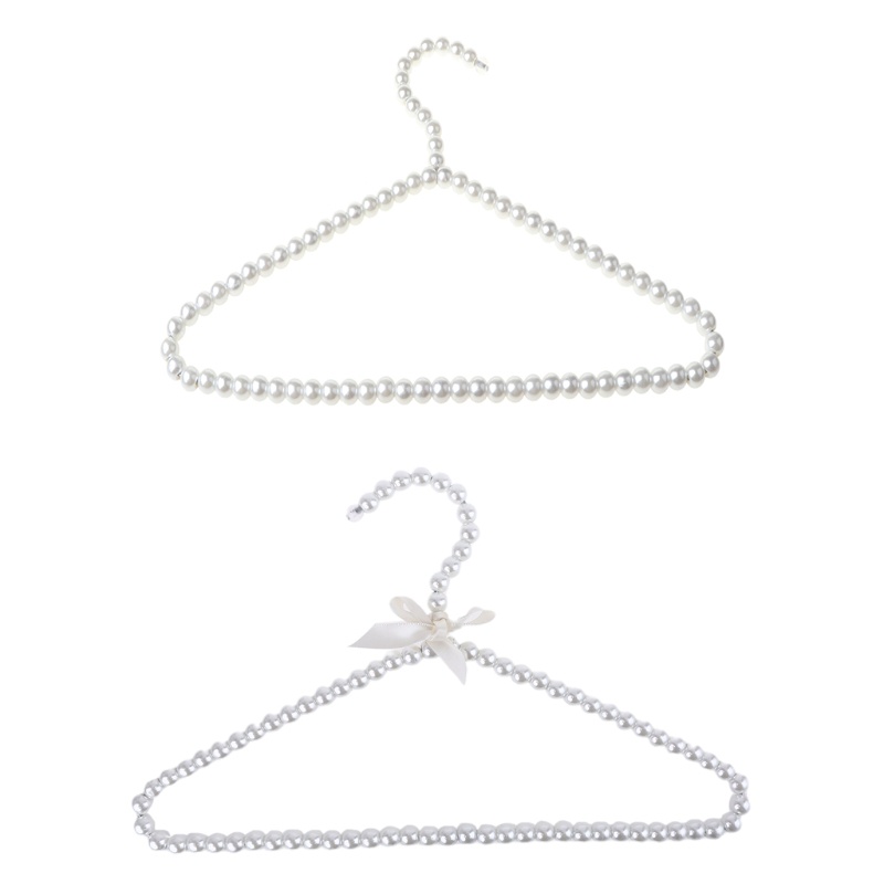 Móc Treo Quần Áo Đính Ngọc Trai Giả Bằng Nhựa Sắp Xếp Gọn Gàng Cho Bé