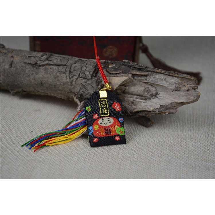 Túi gấm Omamori may mắn DARUMA LẬT ĐẬT có kèm túi chống nước Túi Phước May Mắn Omamori ngẫu nhiên màu