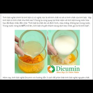 1KG TINH BỘT NGHỆ NGUYÊN CHẤT BAO TETS