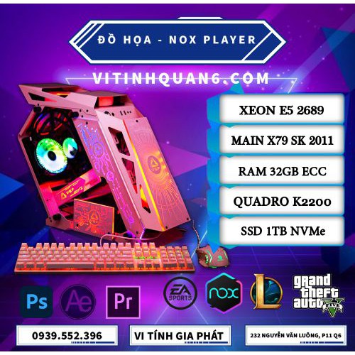Bộ máy tính, làm hình ảnh, dựng phim, làm 3D chuyên nghiệp -  E5 2689 + Quadro K2200 | BigBuy360 - bigbuy360.vn