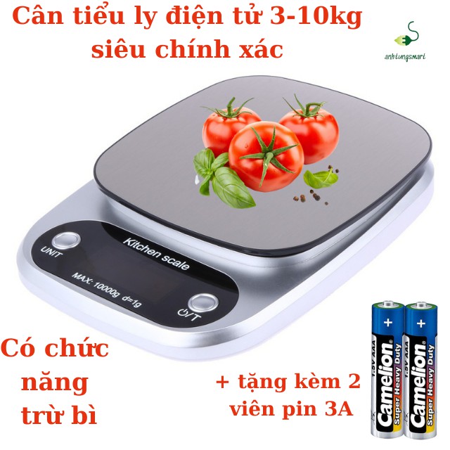 Cân Tiểu Ly Điện tử Dùng Trong Nhà bếp Eblance độ chính xác cao cân từ 10Kg đến 1G | BigBuy360 - bigbuy360.vn