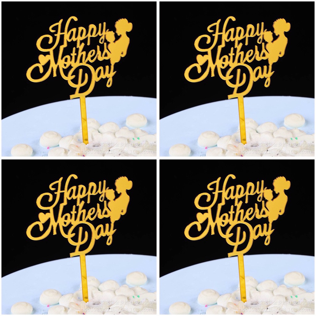 Phụ Kiện Trang Trí Bánh Sinh Nhật Bánh Kem - Combo 10 chiếc Meka mother day