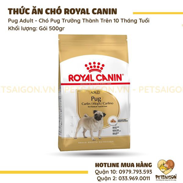 THỨC ĂN HẠT ROYAL CANIN - PUG ADULT CHO CHÓ PUG TRÊN 10 THÁNG