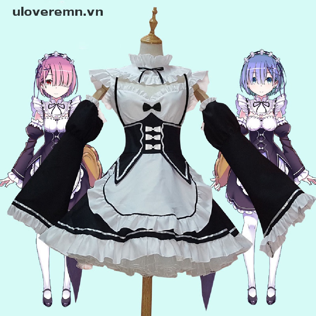 Bộ Đồ Hóa Trang Nhân Vật Anime Ram / Rem Chất Lượng Cao