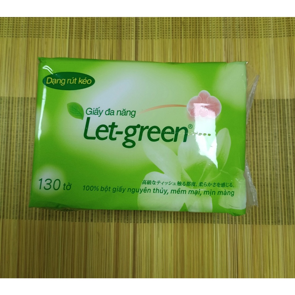 Khăn Giấy Đa Năng Let - Green 130 Tờ (15 X 21): Sự Tiện Ích Hàng Ngày Không Thể Thiếu Cho Mọi Gia Đình