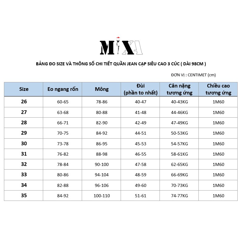 Quần jeans skinny cạp cao 3 cúc dài 98cm (có bigsize) - quần bò lưng siêu cao co giãn | BigBuy360 - bigbuy360.vn