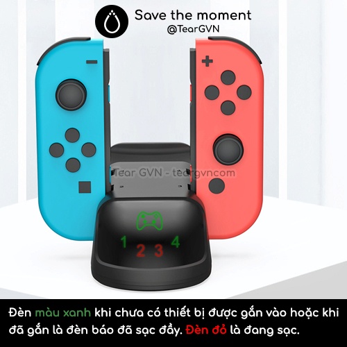 Dock sạc (DOBE) 4 Joy-con và Switch Pro Controller cho Nintendo Switch