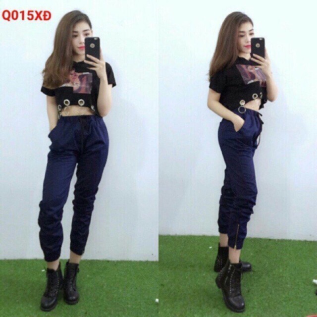 [ Kaki- Cực Chất !! ] Quần jogger kaki khoá zip nữ siêu chất | BigBuy360 - bigbuy360.vn