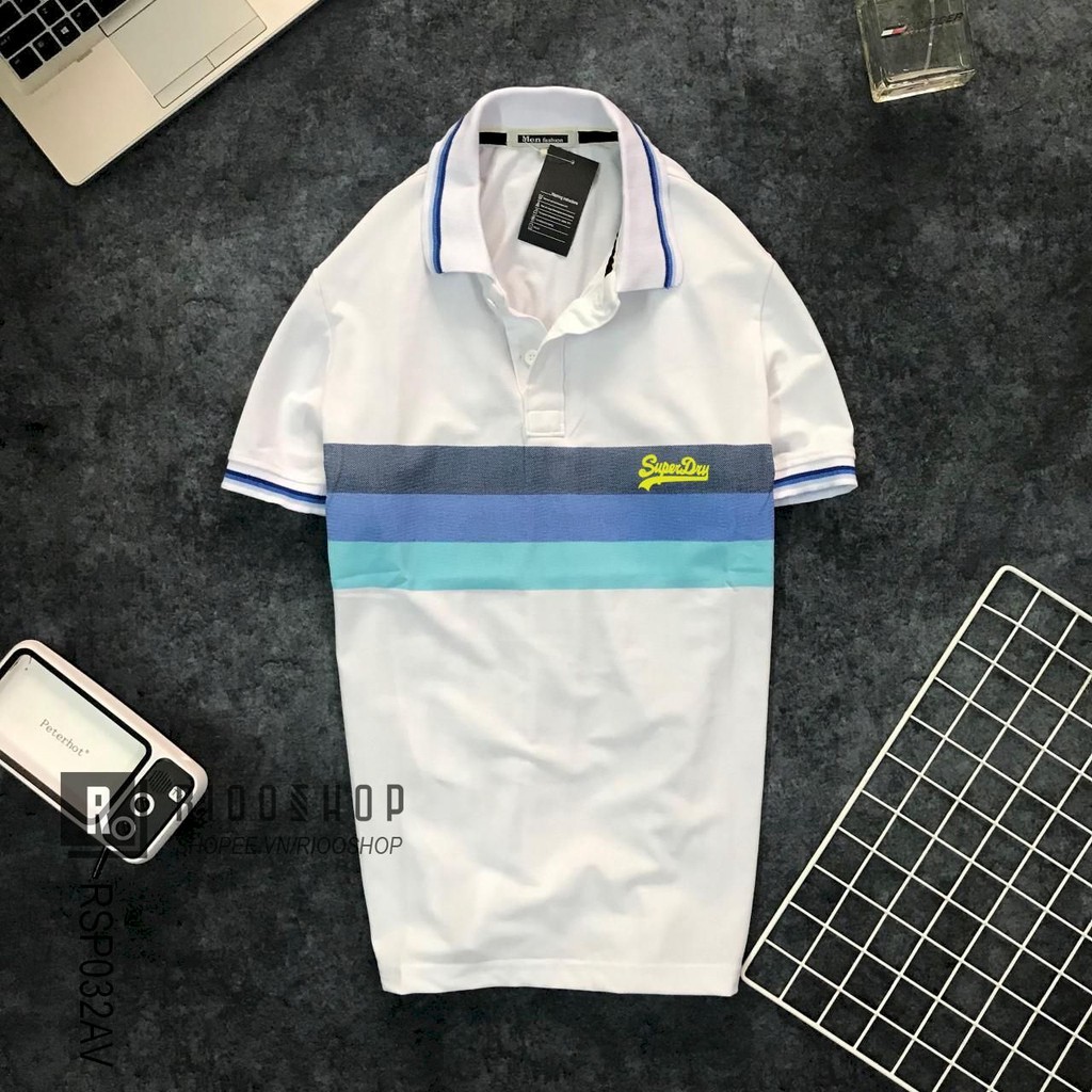 Áo thun nam polo cao cấp phối màu ngang ngực RSP032AV - áo phông nam đẹp Riooshop | BigBuy360 - bigbuy360.vn