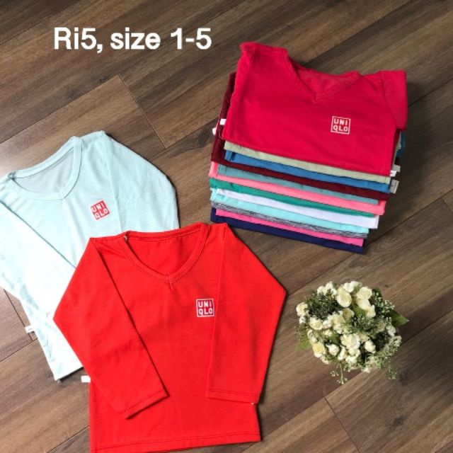 Combo 3 áo Uni dài tay cho bé