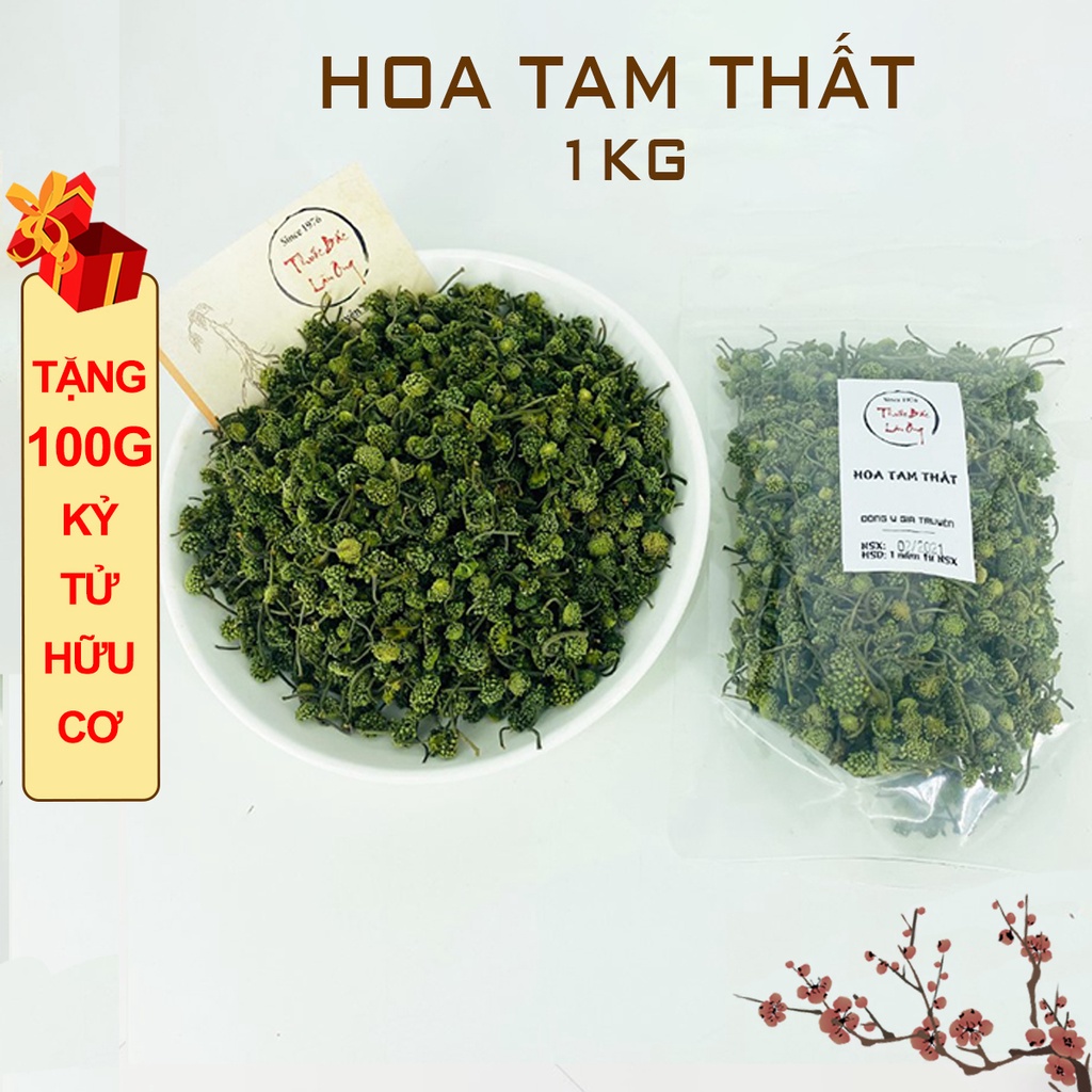 Nụ hoa tam thất bao tử 1KG (Trà nụ hoa tam thất hữu cơ, xanh, đẹp)