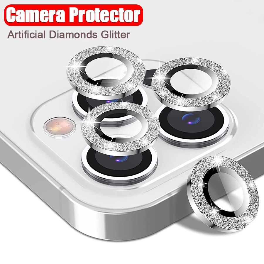 Miếng dán nhũ kim tuyến bảo vệ ống kính camera cho điện thoại iPhone 14 Pro Max / 13 Pro Max / 13 Pro / 13 Mini / 12 / 11
