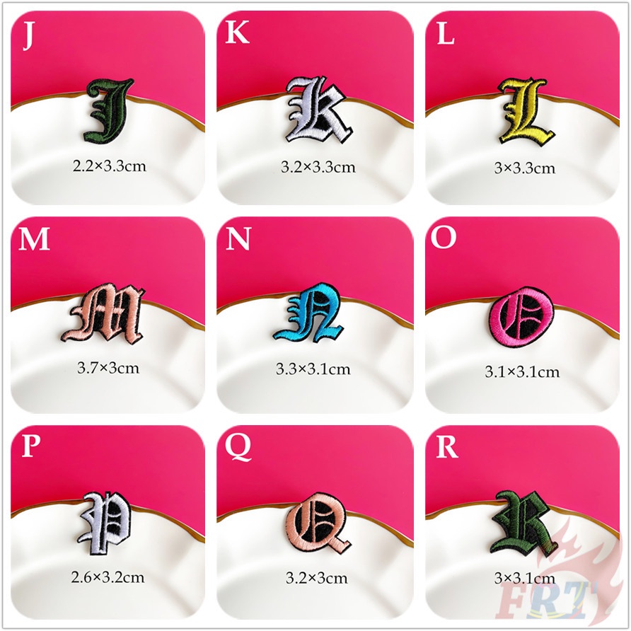 ✿ Miếng Dán Ủi Thêu Chữ Q-6 ✿ 1 Sticker Ủi Thêu Hình Huy Hiệu