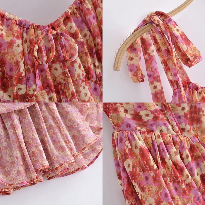 Order 15 ngày- Đầm hoa đỏ #1201
