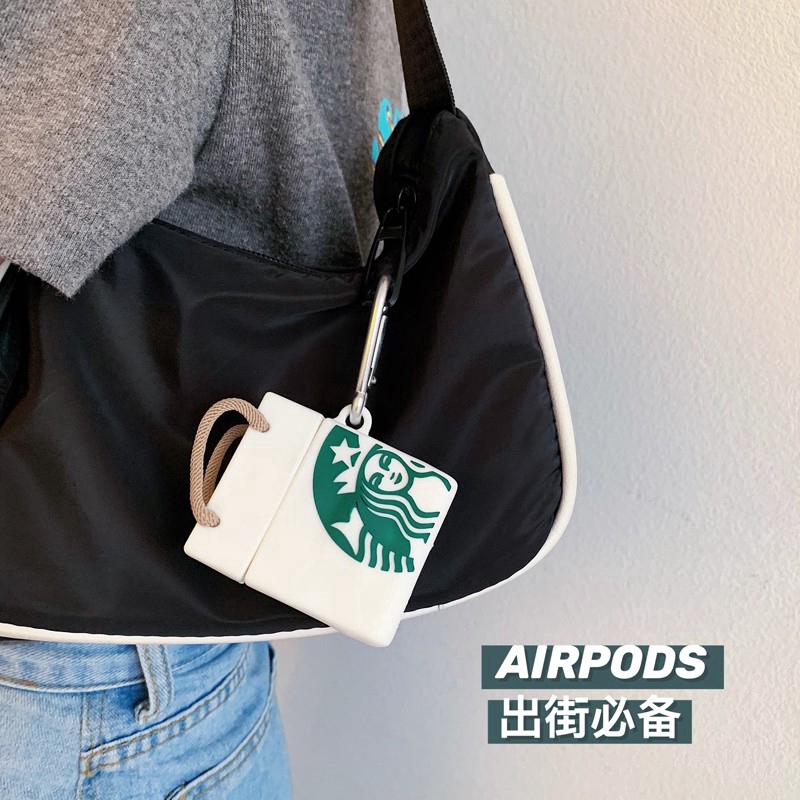 Vỏ Bảo Vệ Hộp Đựng Tai Nghe Airpod 1 2 3 Hình Túi Xách Starbucks 3d Sáng Tạo