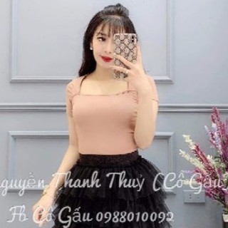 ÁO THUN CỔ VUÔNG TAY NGẮN_ÁO THUN KHOÉT NGỰC-ÁO THUN KIỂU