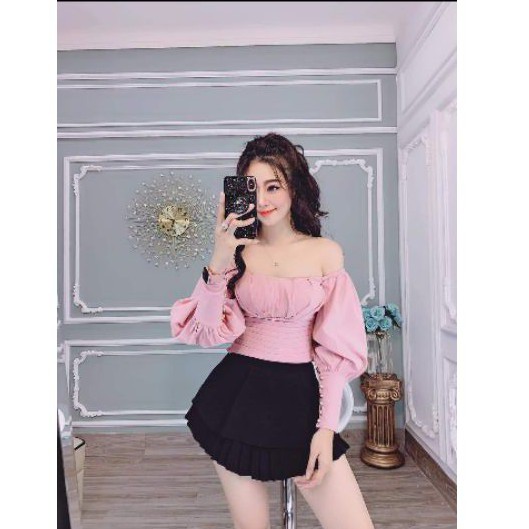 [ MÃ 197 ] ÁO CÚP NGỰC TAY PHỒNG ( ẢNH SHOP CHỤP ) | BigBuy360 - bigbuy360.vn