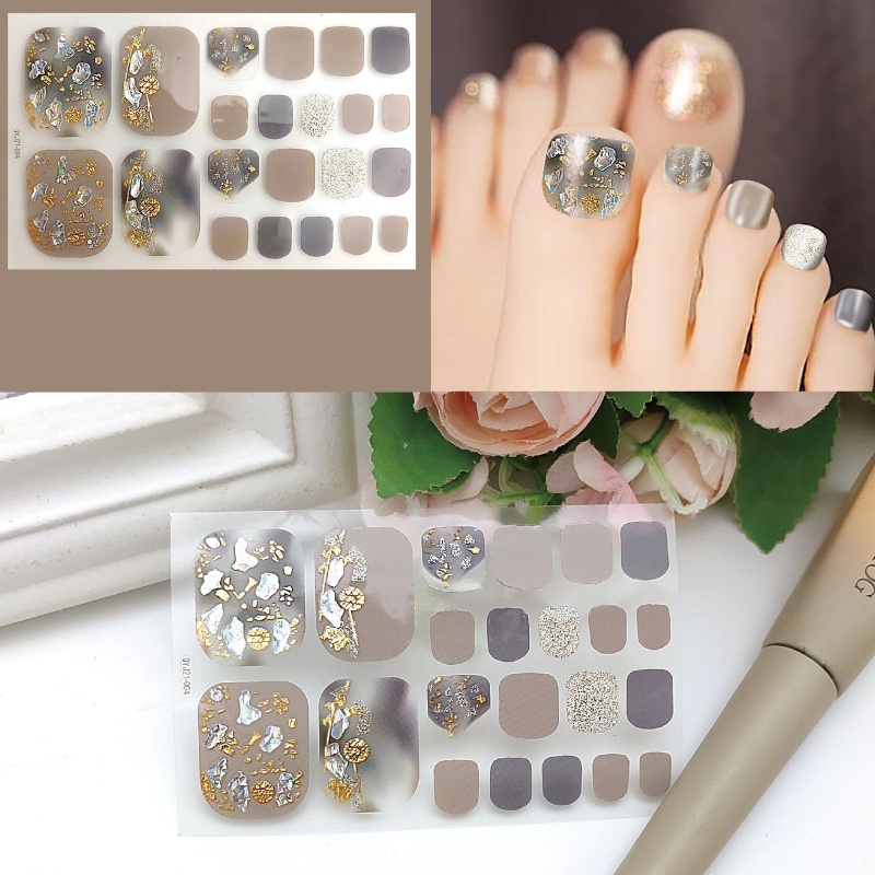 1 Tờ Nhãn Dán Móng Chân Tự Dính Trang Trí Nghệ Thuật 3D DIY