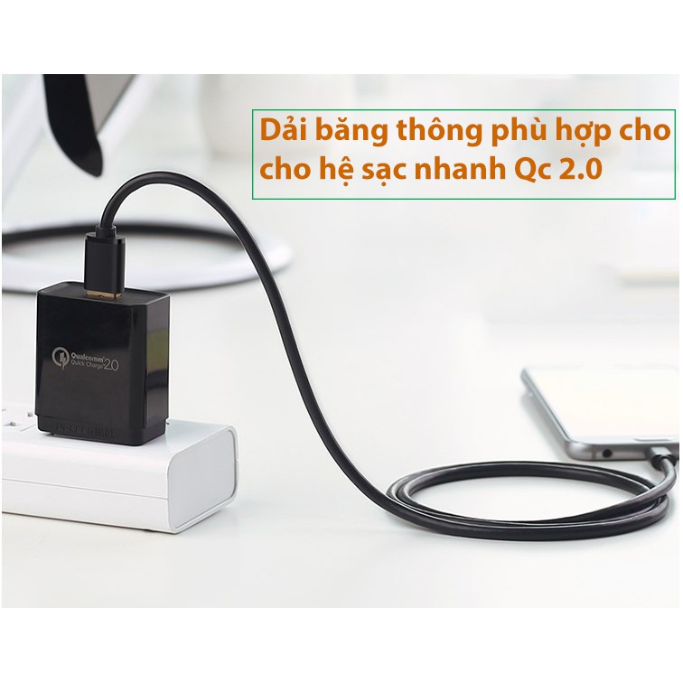 Cáp sạc Điện thoại, Smartphone, Máy tính bảng Android  loại ngắn 25Cm UGREEN 10834