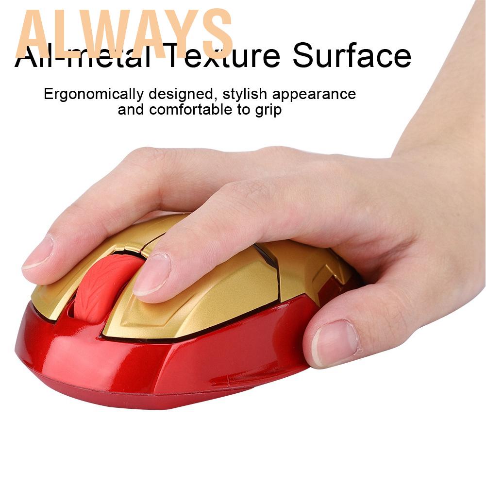 Chuột Không Dây Hình Iron Man 2.4ghz Usb 4d 1600dpi
