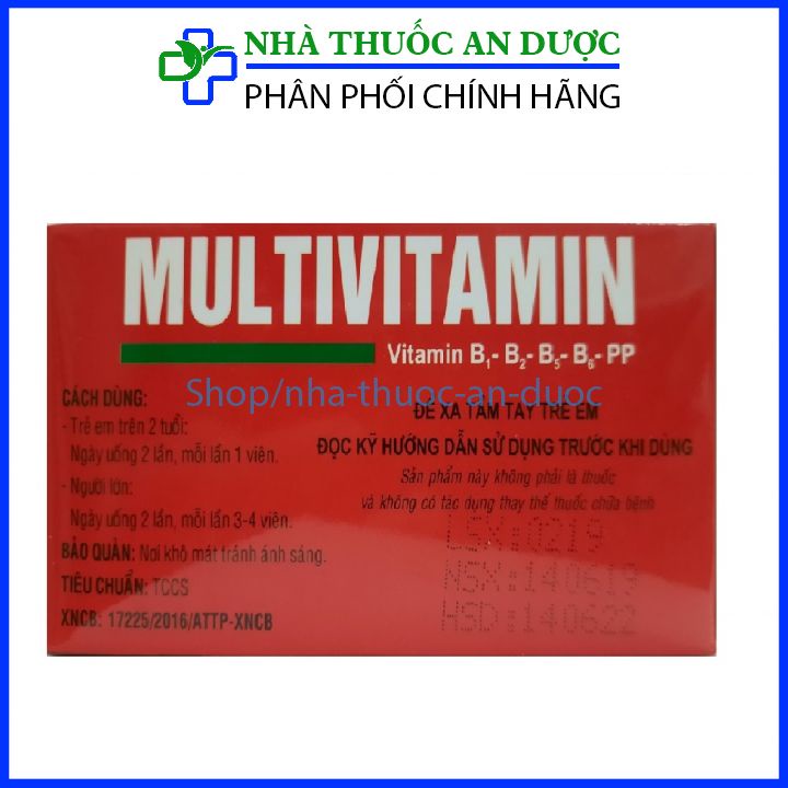 Multivitamin Đại Uy bổ sung vitamin, giúp tăng cường sức đề kháng, tăng miễn dịch – Hộp 100 viên