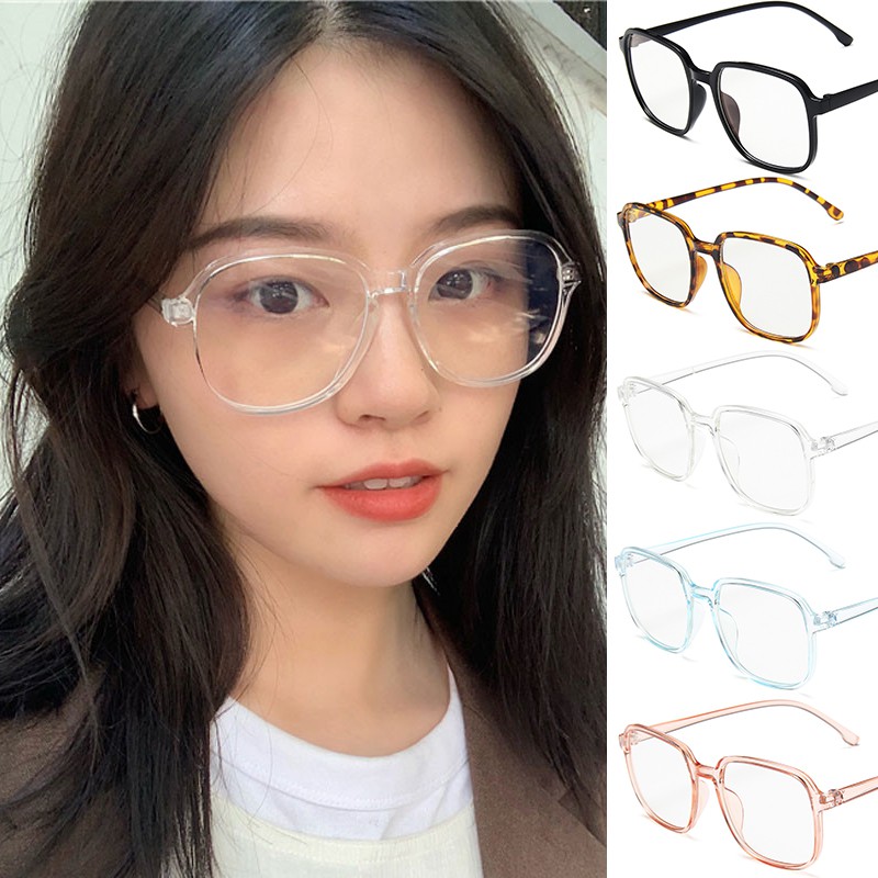 Mắt kính gọng vuông trong suốt chống ánh sáng xanh cho nam nữ