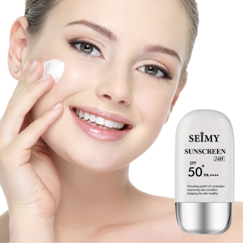 Kem chống nắng dưỡng trắng dưỡng da Seimy - Sunscreen 24h - nâng tông da, mềm mịn, kiềm dầu, giảm mụn